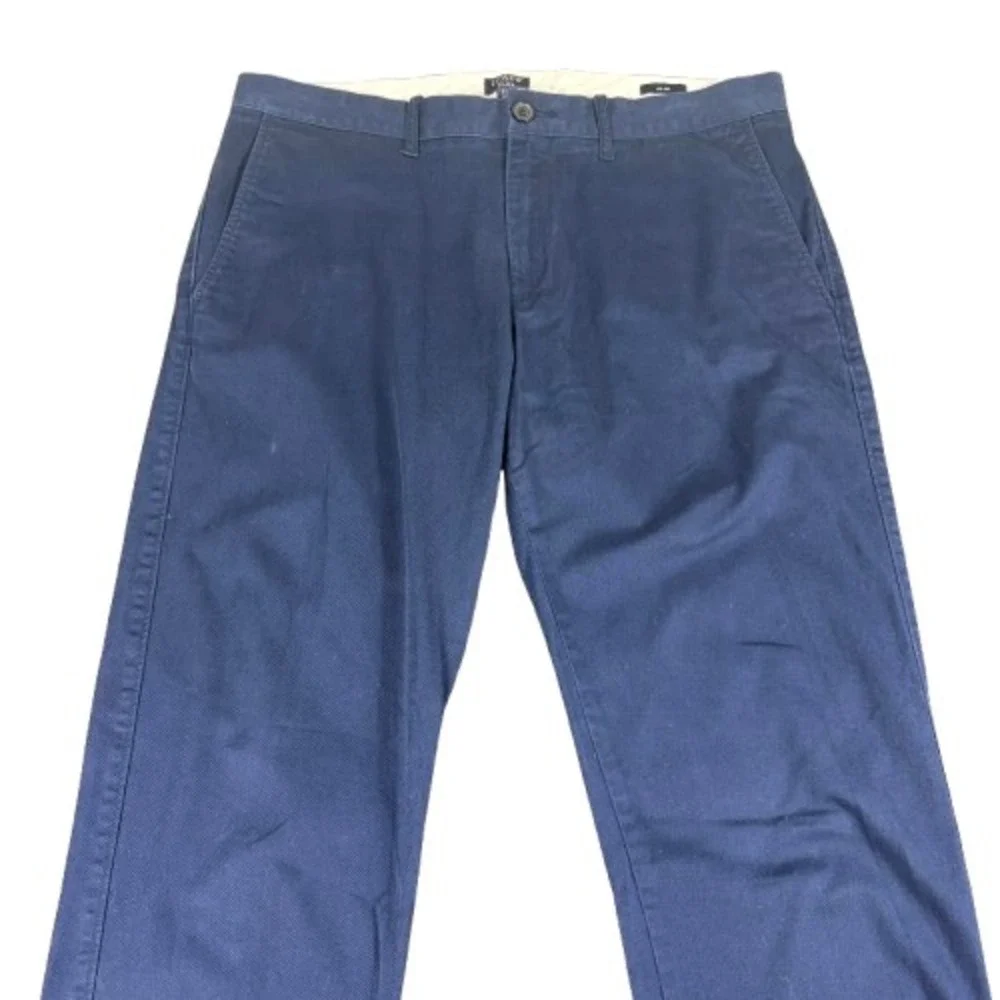 J. Crew Factory Mens Slim Flex Chino Pants Navy Blue Classic Preppy Size‎ 32x34